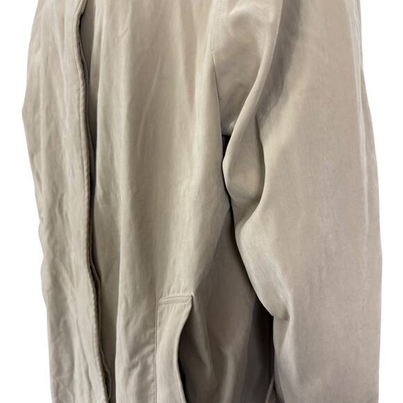Talbots Womens Beige Tench Coat Jacket Lined Mid Length Casual Classic sz 8 - Picture 9 of 16